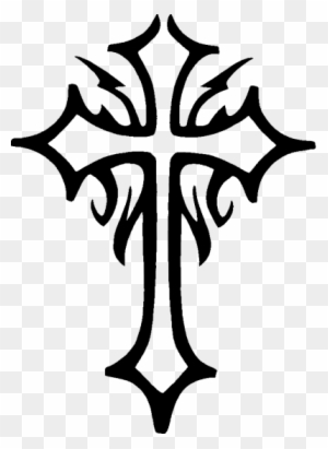 Celtic Cross Png Clipart - Simple Tribal Cross Tattoo Designs