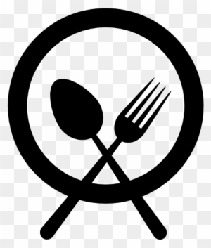 Plate With Fork And Knife Cross Vector - Food Plate Icon Vector