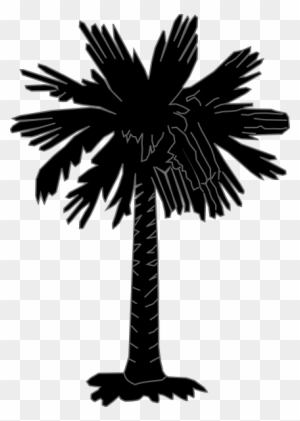 Leaning Palm Tree Clipart - Flag Of South Carolina