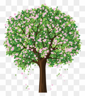 Download Fullsize - Cartoon Trees With Flowers