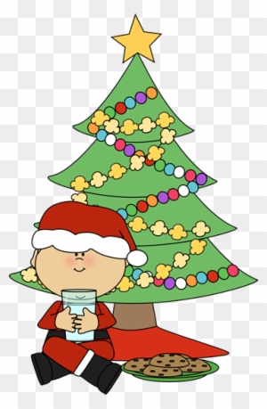 Primitive Christmas Tree Clipart - Christmas Tree Santa Clipart