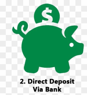 Direct Deposit Pay - Piggy Bank Icon Png