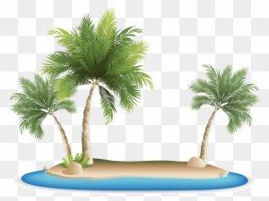 Palm Islands Tropical Islands Resort Clip Art - Palm Tree Beach Clipart