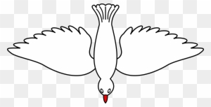 Open - Dove Flying Down Clip Art