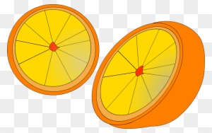 Orange Clip Art - Clip Art Fruit And Vegetables Cut In Half