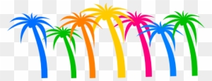 Colouful Clipart Palm Tree - Palm Tree Clip Art