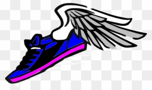 Running Shoes With Wings Clipart - Running Shoes With Wings Clipart