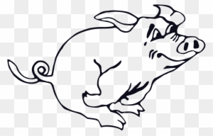 Pig Running Clip Art - Snowball Animal Farm Black And White
