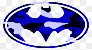 Batman Logo Blue Camo Free Images At Clker Com Vector - Cool Stencils For Spray Painting