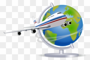 Airplane Clipart Photos Support - World Traveler Shower Curtain