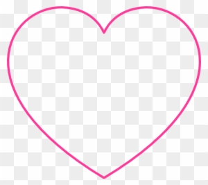 Empty Heart Clip Art Pink Blank Heart Clip Art - Large Pink Heart