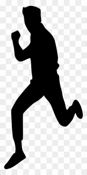 Running Man Silhouette - Running Man Silhouette Png