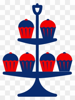 Blue Cake Stand Clipart