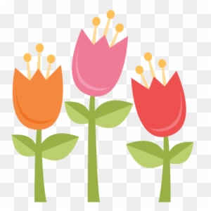 Spring Tulips Svg Scrapbook Cut File Cute Clipart Files - Tulips Clipart Png