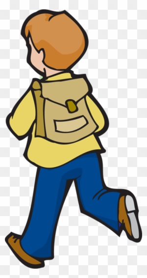 On Back Clipart - Boy With School Bag Clipart