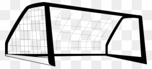 Goal Post Enlarged Black Clip Art - Net