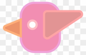 Abstract Cute Simple Cartoon Bird - Vector Graphics