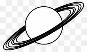 Planet Clip Art Black - Saturn Rings Clip Art