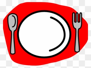 Spoon And Fork Clipart - Fork Spoon And Plate
