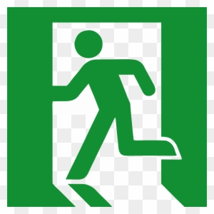 Safety Running Man Symbol - Emergency Exit Sign Vector