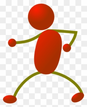 Stick People Dancing Clipart - Red Stick Man Clipart