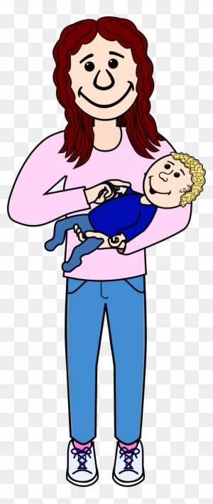 Big Image - Frau Mit Baby Im Arm Clipart