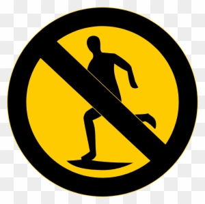 8598 Illustration Of A No Running Symbol Pv - No Entry Sign Yellow