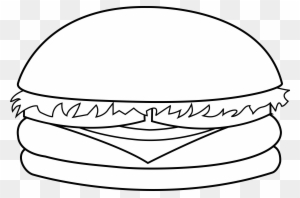 Burger - Clip - Art - Burger Black And White Clip Art