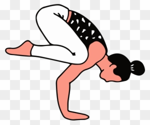 #7 Crow Pose - Crow Yoga Pose Cartoon