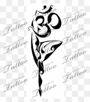 Marketplace Tattoo Posing Yoga Om - Celtic Cross With Ribbon Tattoo