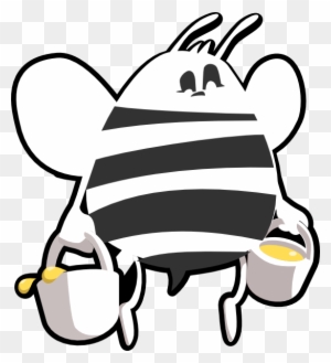 Bee Black And White Clip Art - Honey Bee Black And White Vector Png