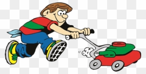 Serving People Clipart Collection - Cartoon Lawn Care Logo