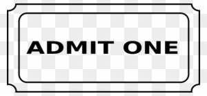admit one ticket clipart