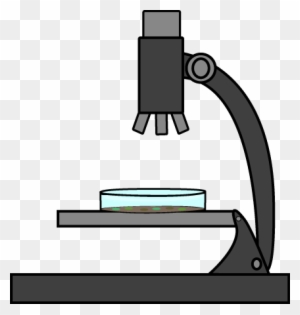 Science Clip Art - Microscope With Petri Dish