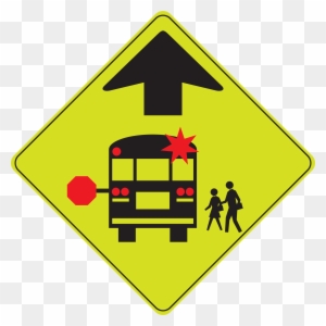 Clipart - Stop For School Bus Sign