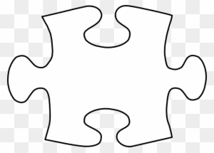 Jigsaw White Puzzle Piece Large Clip Art - Autism Puzzle Piece Vector