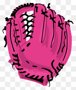 Pink Baseball Clipart - Baseball Glove Shower Curtain