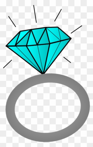 Pink Diamond Clip Art - Blue Wedding Ring Clipart