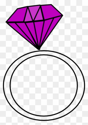 Diamond Ring Ashraf Clip Art - Pink Wedding Ring Clipart