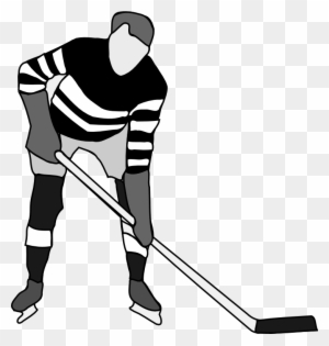 Hockey Player - Old Hockey Clip Art