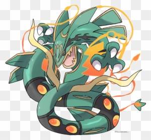 Shiny mega rayquaza render transparent background PNG clipart
