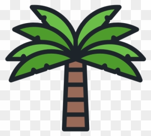 Simple Palm Tree Free Icon With Palm Tree Top View - Palm Tree Icon Png