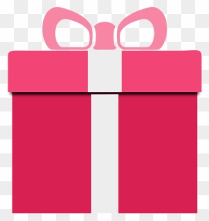 Free Simple Pink Present Clip Art - Gift Box Vector Png