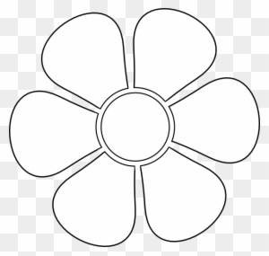 Stencil Clip Art At Clker - 6 Petal Flower Template