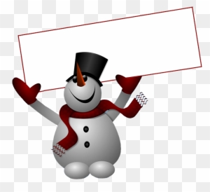 Snowman Clipart - Merry Christmas Winter Snowman. Banner
