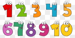 1 To 10 Numbers Transparent Background - 1 To 10 Numbers