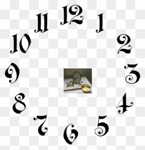 Numbers Black Dial Clock By Magicsart - Stock Illustration