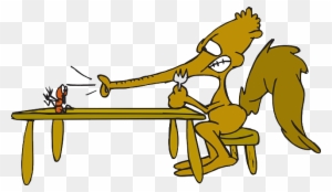 Eating Food, Table, Cartoon, Ant, Fork, Anteater, Eating - Anteater And The Ant Cartoon
