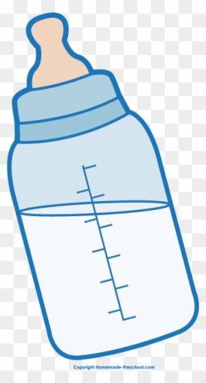 Click To Save Image - Baby Boy Bottle Clipart