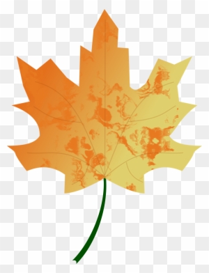 Yellow Fall Leaf Clip Art At Clker Com Vector Clip - Yellow Autumn Leaf ...